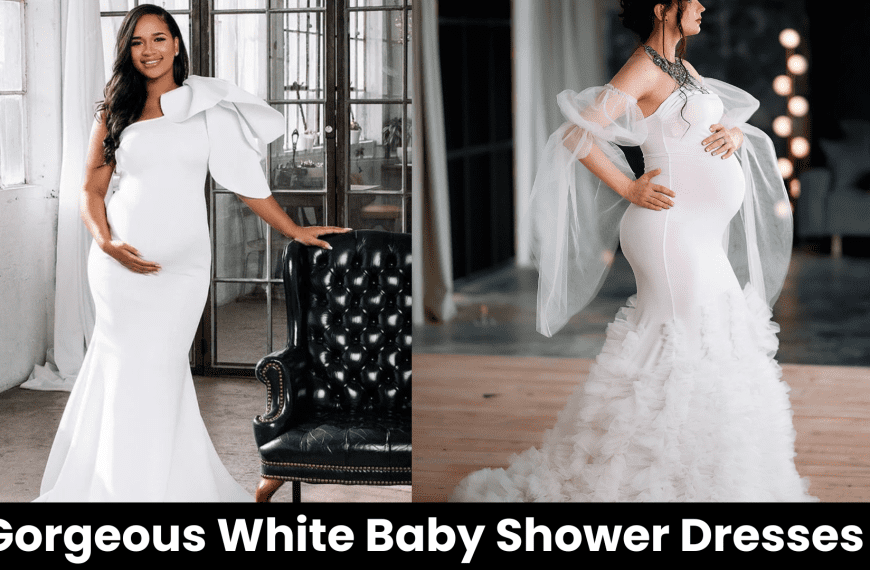 an image of Gorgeous White Baby Shower Dresses for the Modern Mom